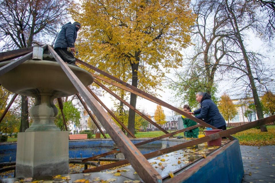 Городской фонтан, расположенный в Коломне в сквере имени В.А. Зайцева, перевели в зимний режим