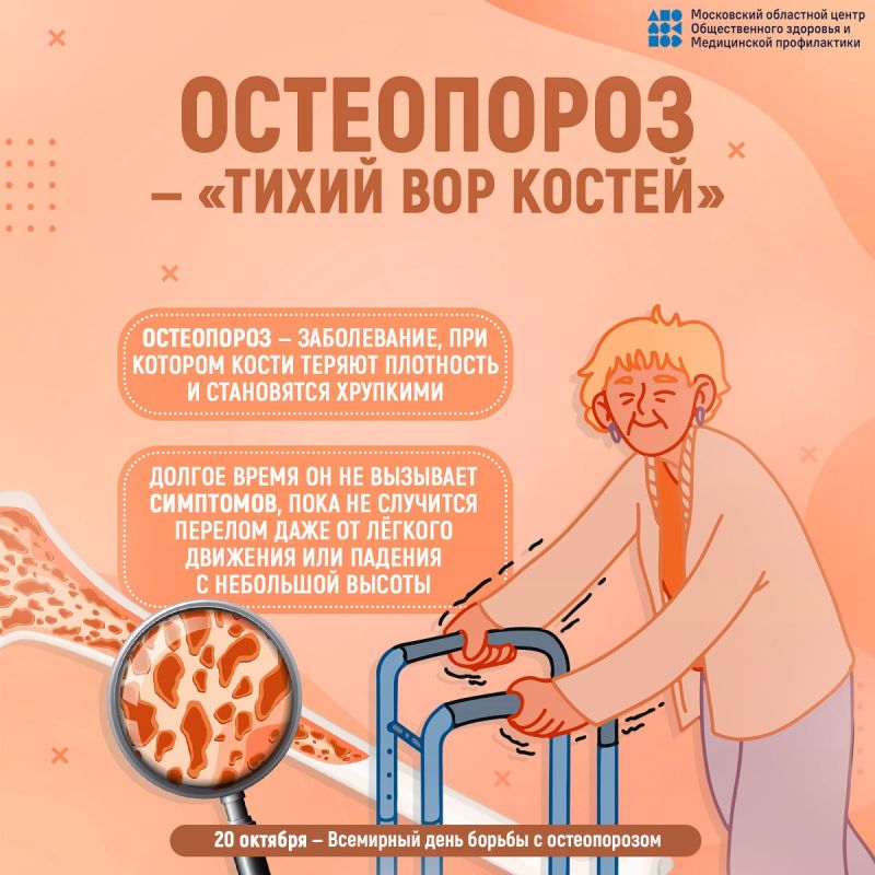 20 октября – Всемирный день борьбы с остеопорозом