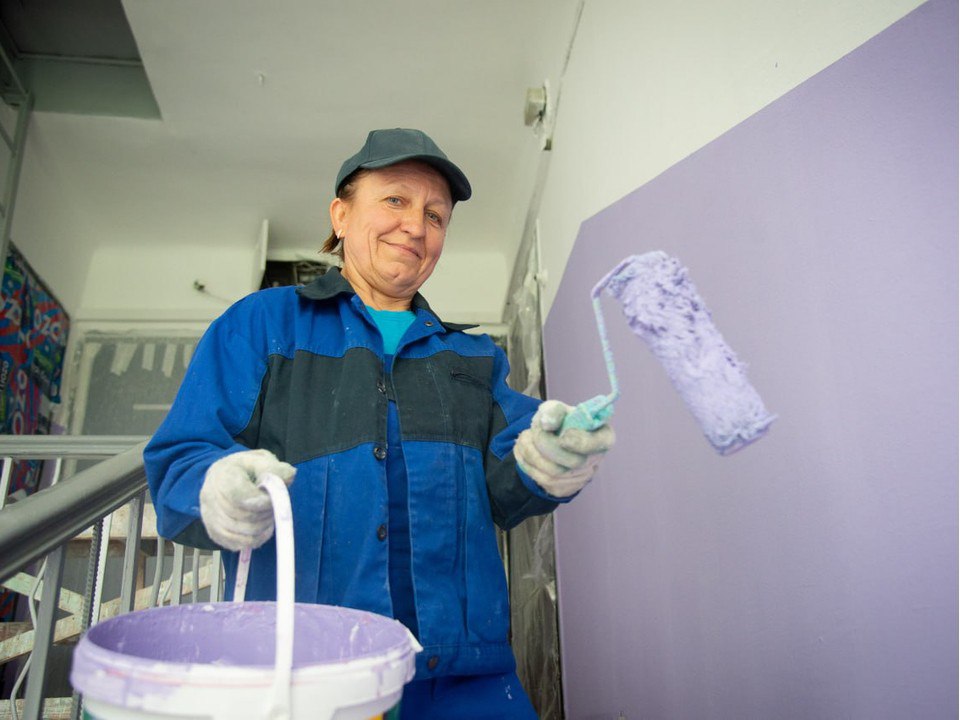 Сезон ремонта подъездов многоквартирных жилых домов близится к завершению в Коломне