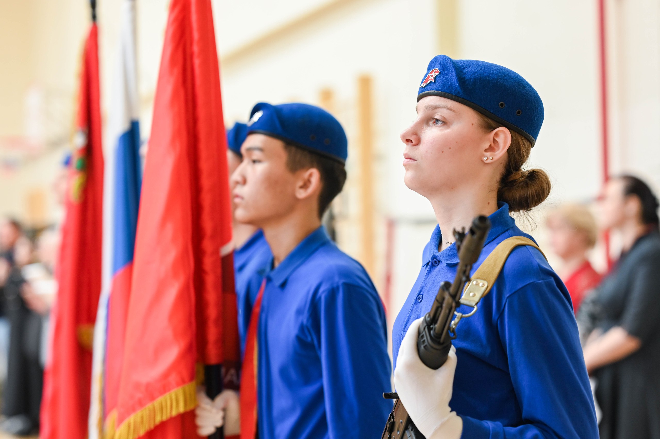 На базе Мисайловской школы состоялось торжественное открытие первого в Ленинском городском округе дома «Юнармии» На базе Мисайловской школы состоялось торжественное открытие первого в Ленинском городском округе дома «Юнармии»