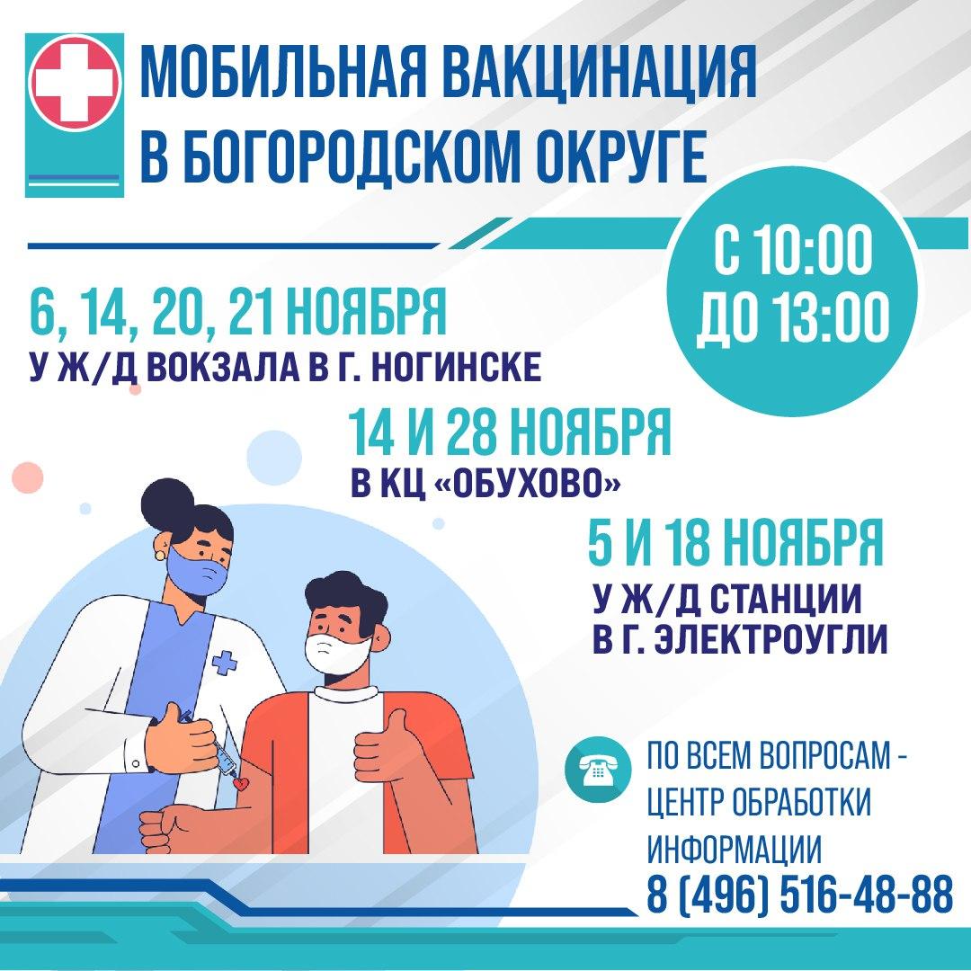 В Богородском округе продолжается сезонная прививочная кампания против гриппа