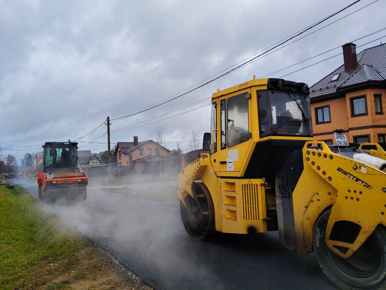 В Сергиево-Посадском округе начали асфальтировать Черниговскую улицу