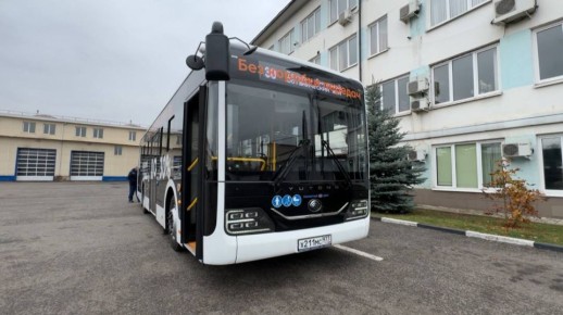 В Королёве на маршруте Мострансавто тестируется новый сертифицированный гибридный автобус большого класса Yutong ZK 6116 CHEVG