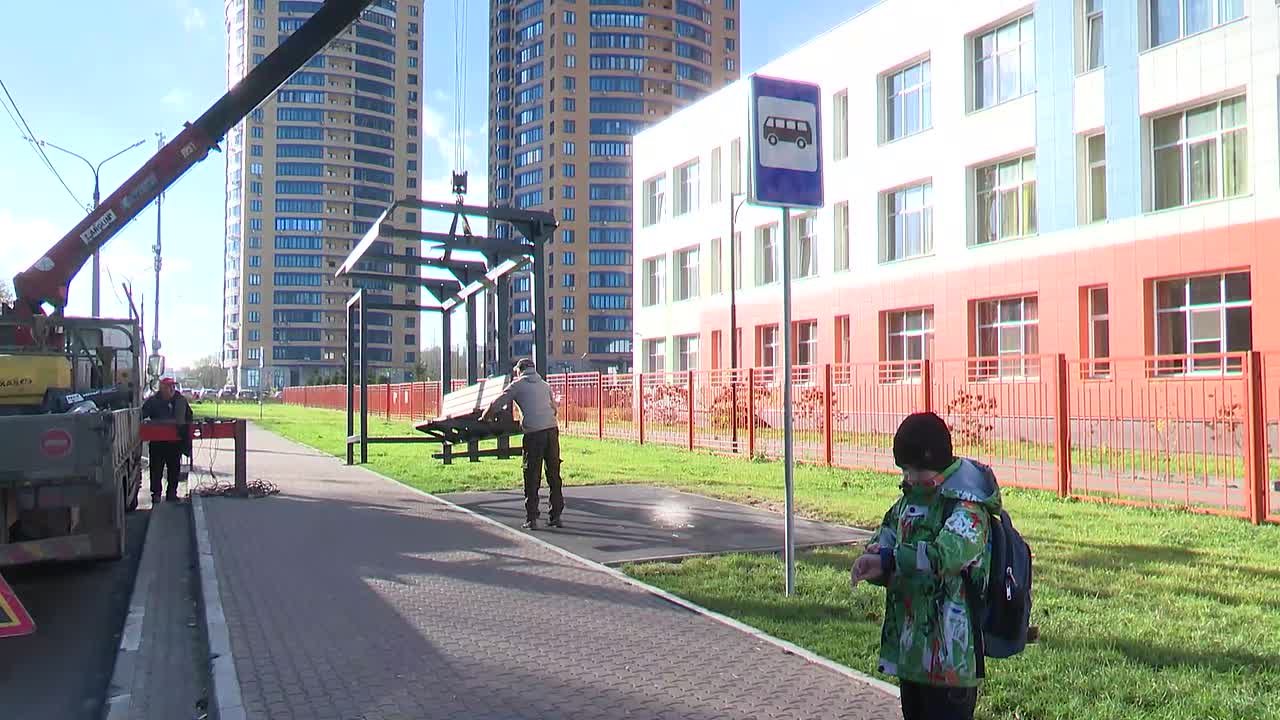 В Реутове провели работы по обустройству пяти остановок