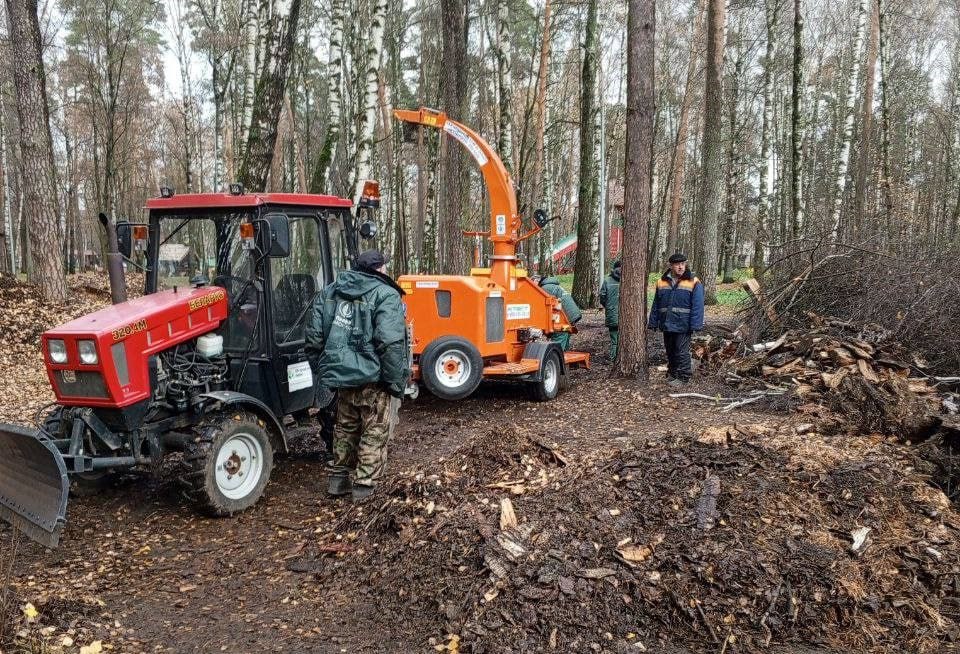 В парках Богородского округа продолжаются работы по наведению чистоты и порядка на территориях