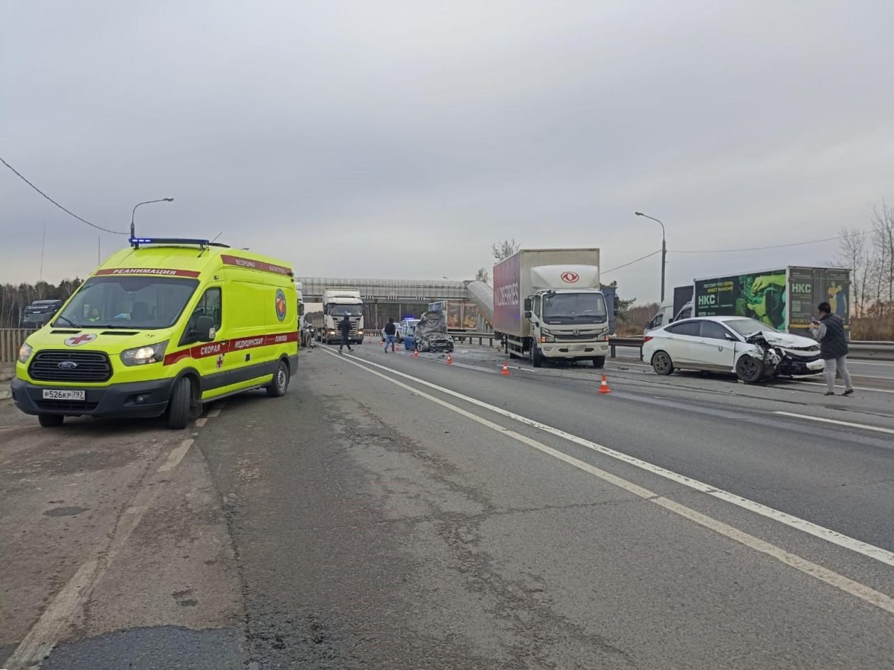 Специалисты ГКУ МО «Мособлпожспас» ликвидировали последствия ДТП с участием четырёх машин в Богородском округе