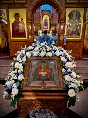 Сегодня в Люберцы был принесён святой список иконы Божией Матери «Неупиваемая Чаша» из Владычнего монастыря Серпухова