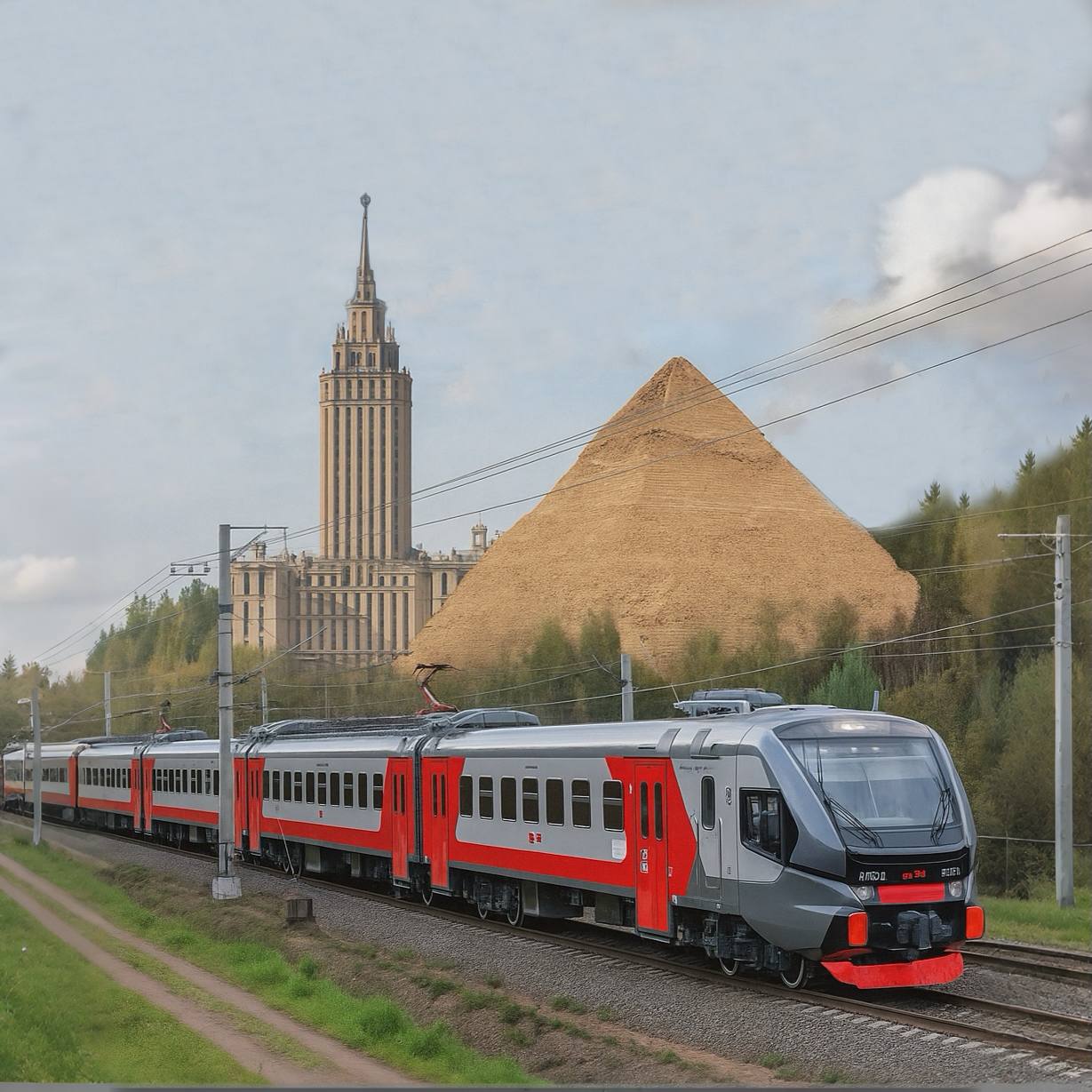 Знаете ли вы, что 11-вагонный состав ЭП2ДМ имеет длину 244 метра? Это всего на 2 метра меньше, чем высота знаменитого небоскреба «Москва-Сити» – башни «Эволюция» (246 м) – и на 4 метра больше, чем высота главного здания МГУ... Знаете ли вы, что 11-вагонный состав ЭП2ДМ имеет длину 244 метра? Это всего на 2 метра меньше, чем высота знаменитого небоскреба «Москва-Сити» – башни «Эволюция» (246 м) – и на 4 метра больше, чем высота главного здания МГУ...