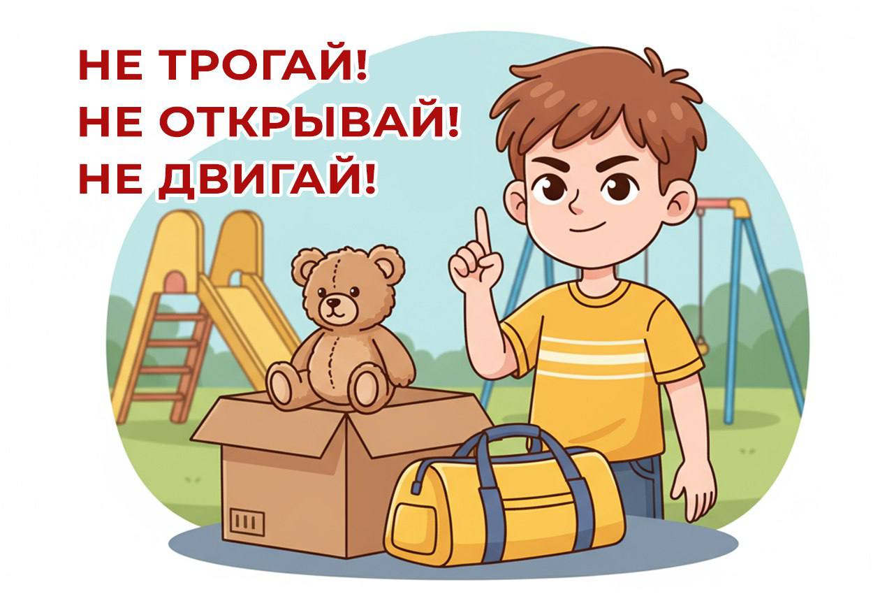 Предупредите детей: на улице нельзя трогать и поднимать незнакомые вещи