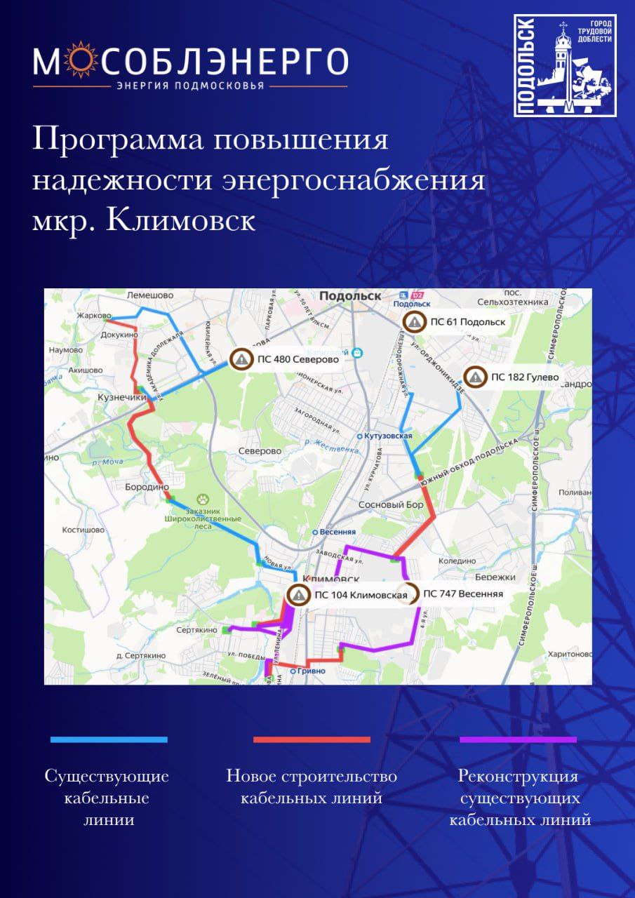 Григорий Артамонов: В Подольске продолжаем развитие электросетевого хозяйства Григорий Артамонов: В Подольске продолжаем развитие электросетевого хозяйства