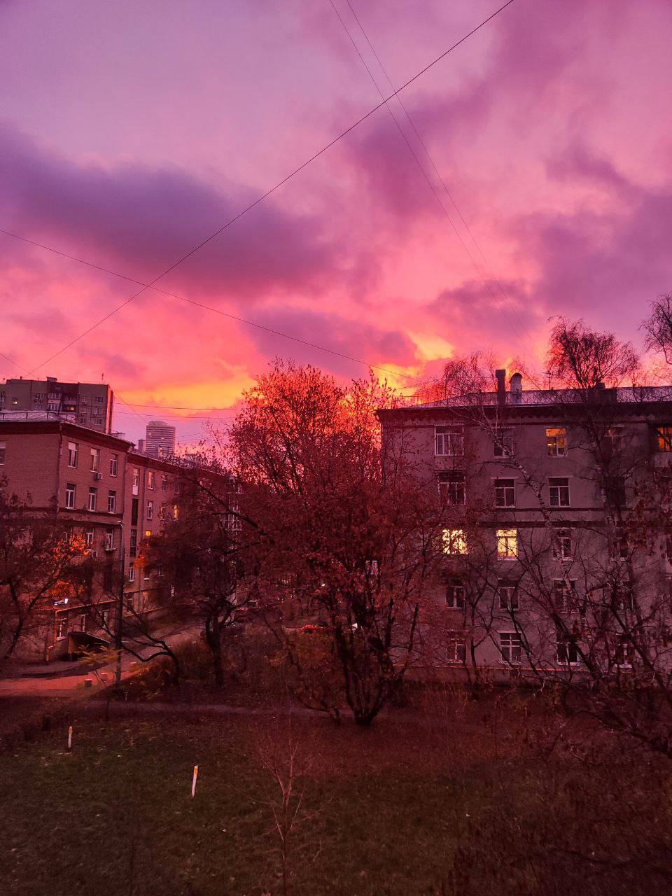 Рассвет необыкновенной красоты увидели москвичи Рассвет необыкновенной красоты увидели москвичи