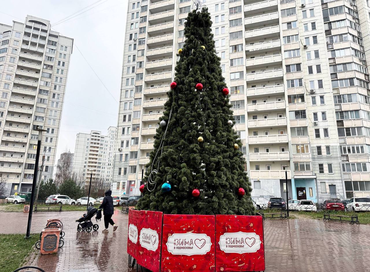 Подольск готовится к Новому году: звезда в сквере и 12-метровая ель у ДК «Октябрь» уже установлены Подольск готовится к Новому году: звезда в сквере и 12-метровая ель у ДК «Октябрь» уже установлены