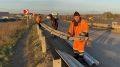 Дорожная служба выполнила ремонт ограждения на региональной дороге в деревне Шишкино
