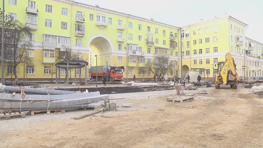 В Ступино активно ведется благоустройство проспекта Победы