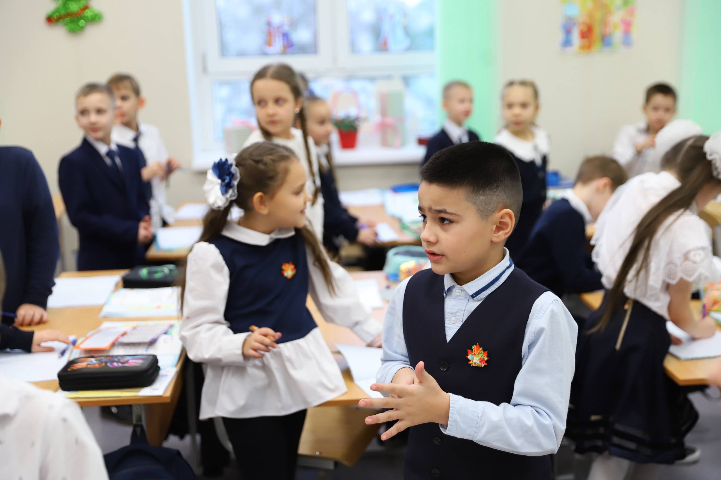 Константин Михальков: Сегодня приехал в Поварово посмотреть, как работает обновлённая школа Константин Михальков: Сегодня приехал в Поварово посмотреть, как работает обновлённая школа