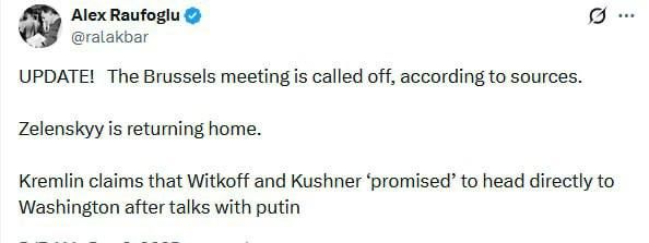 Зеленский возвращается на Украину, не дождавшись встречи с Уткоффом, утверждает журналист Kyiv Post