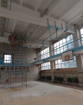 В Ногинске продолжаются работы по капитальному ремонту спортивно-оздоровительного комплекса «Знамя»