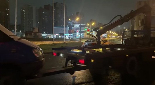 В Долгопрудном продолжается эвакуация грузовиков