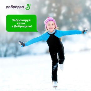 В приложении Добродел можно забронировать сеанс на искусственные катки