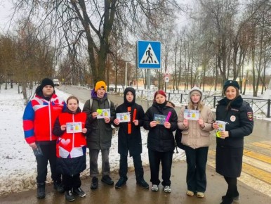 В рамках профилактического мероприятия «Зимние каникулы» сотрудники Госавтоинспекции провели акцию «Пешеходный переход» в целях снижения уровня дорожно-транспортных происшествий с участием пешеходов