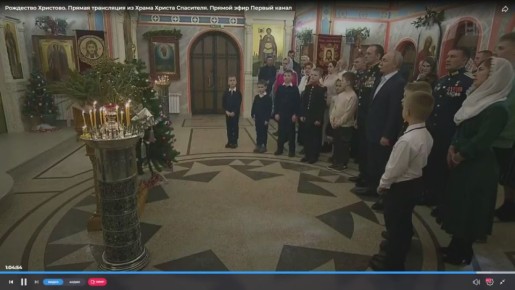 Рождественское богослужение в храме Христа Спасителя подошло к концу