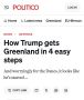 Politico: 4 простых шага чтобы получить Гренландию, метод Дональда Трампа
