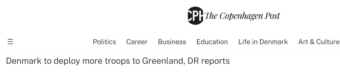 The Copenhagen Post: Дания спешно отправляет войска и технику в Гренландию