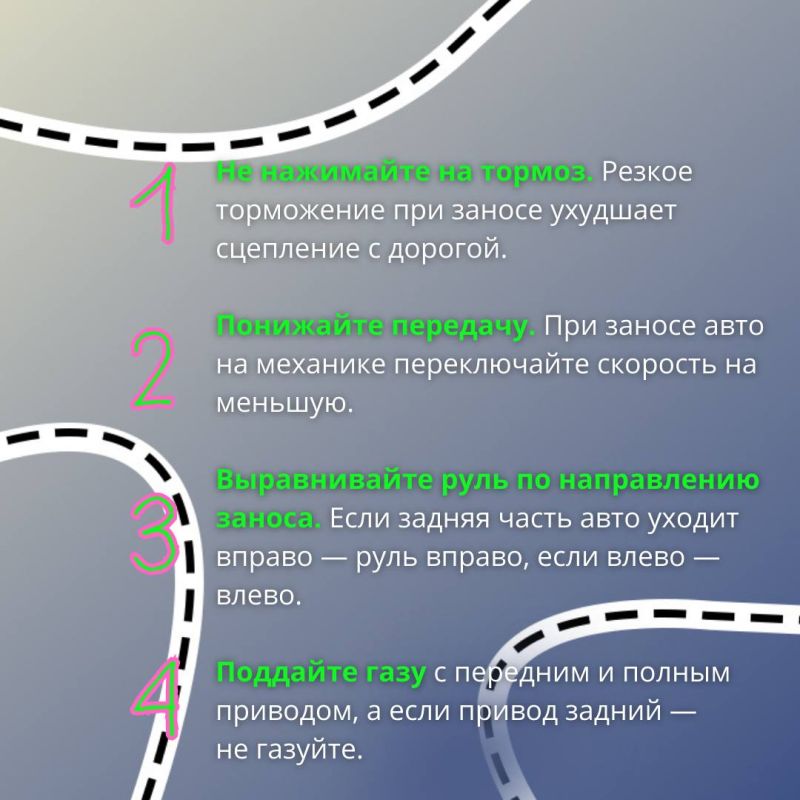 Занос автомобиля — одна из распространенных опасностей зимой Занос автомобиля — одна из распространенных опасностей зимой