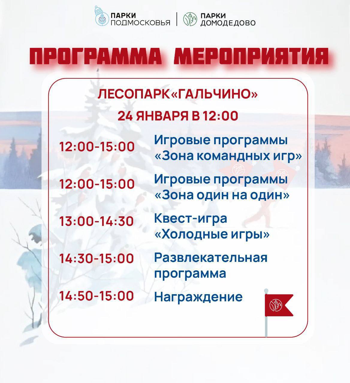 «Холодные игры» в парках Домодедово! «Холодные игры» в парках Домодедово!