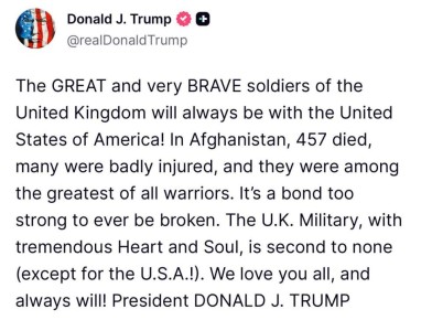 После вчерашнего заявления премьер-министра Кира Стармера президент Дональд Трамп принес извинения Соединенному Королевству за некоторые из своих заявлений, сделанных на этой неделе на Всемирном экономическом форуме в...