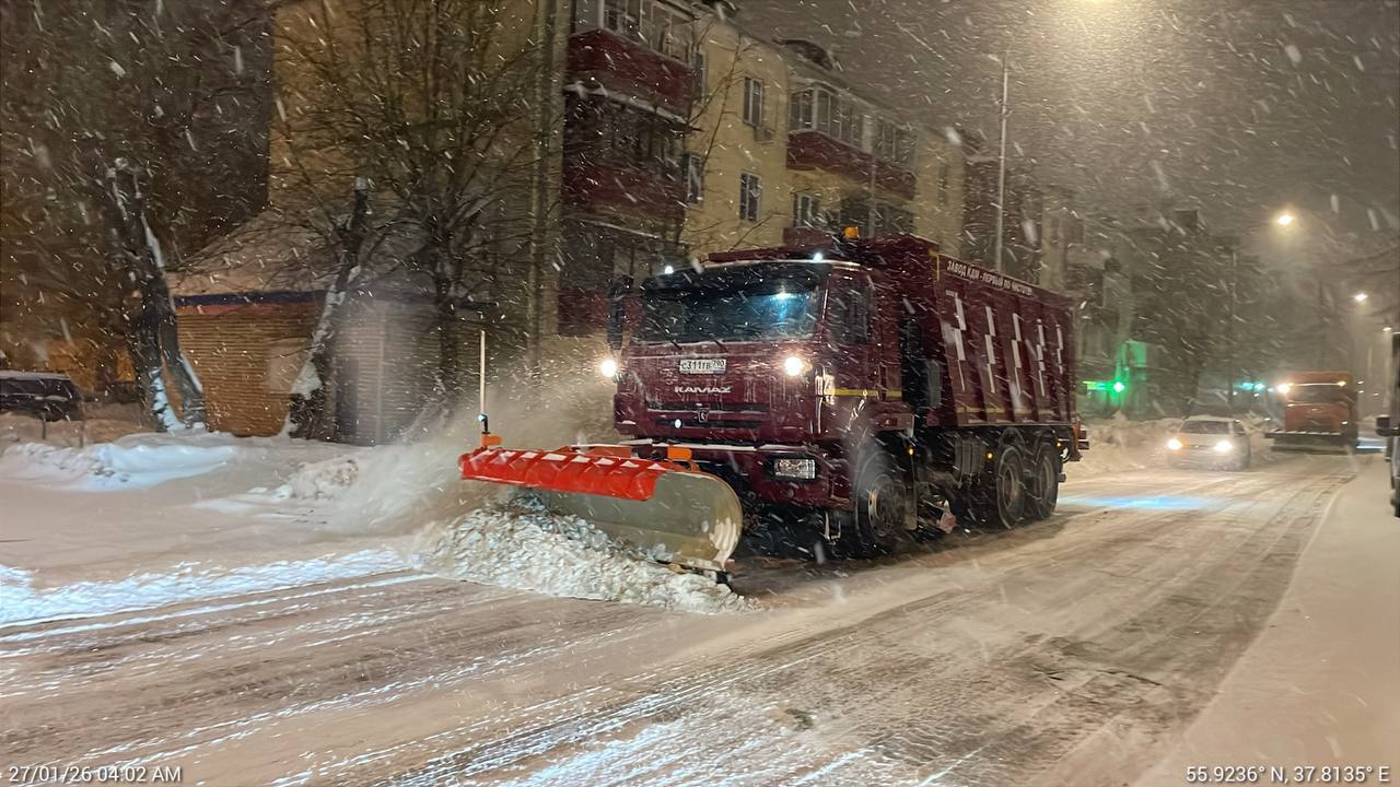 Снегопад продлится до утра 29 января