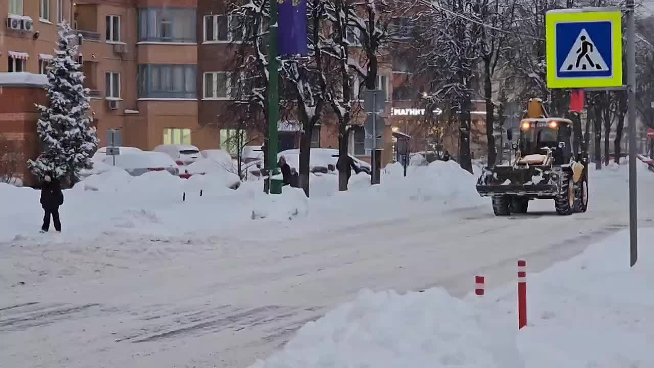 В Химках устраняют последствия снегопада