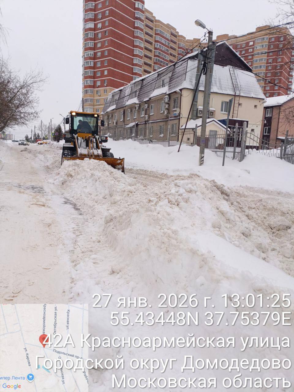 Уборка снега в Домодедово: работаем в усиленном режиме Уборка снега в Домодедово: работаем в усиленном режиме