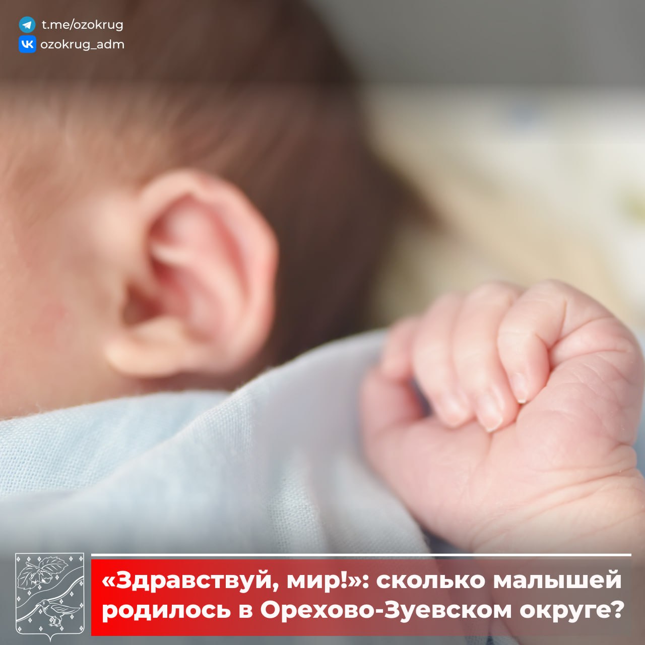 За прошедшую неделю в родильном доме Орехово-Зуевской больницы на свет появилось 18 малышей