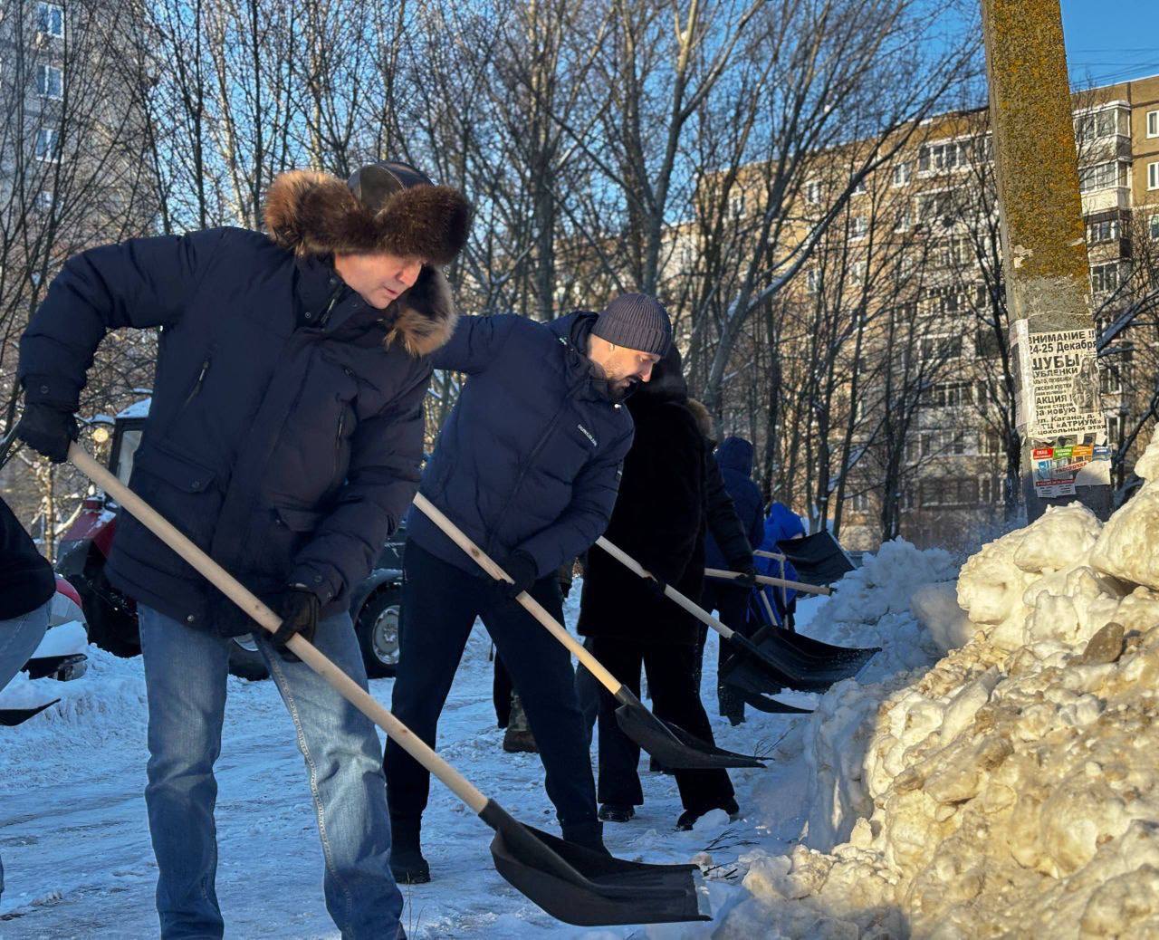 Сегодня в Воскресенске прошел зимний субботник