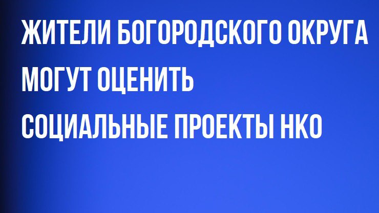 Жители Богородского округа могут оценить социальные проекты НКО