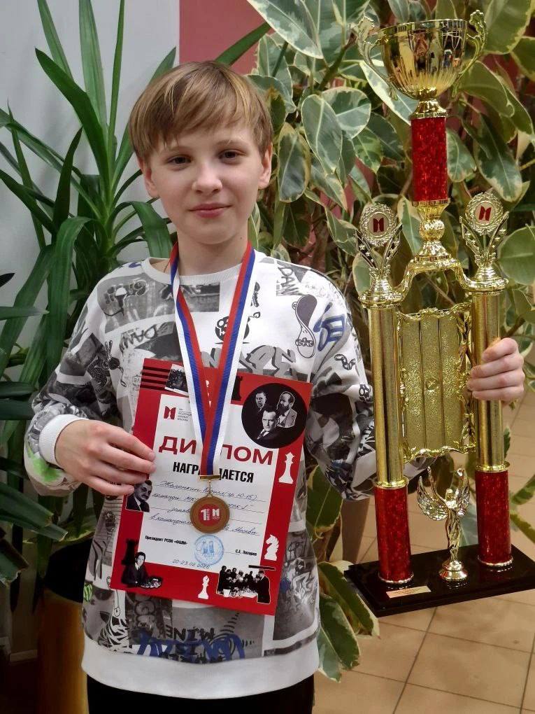 Юный жуковчанин стал чемпионом Москвы в Командном Первенстве по шахматам