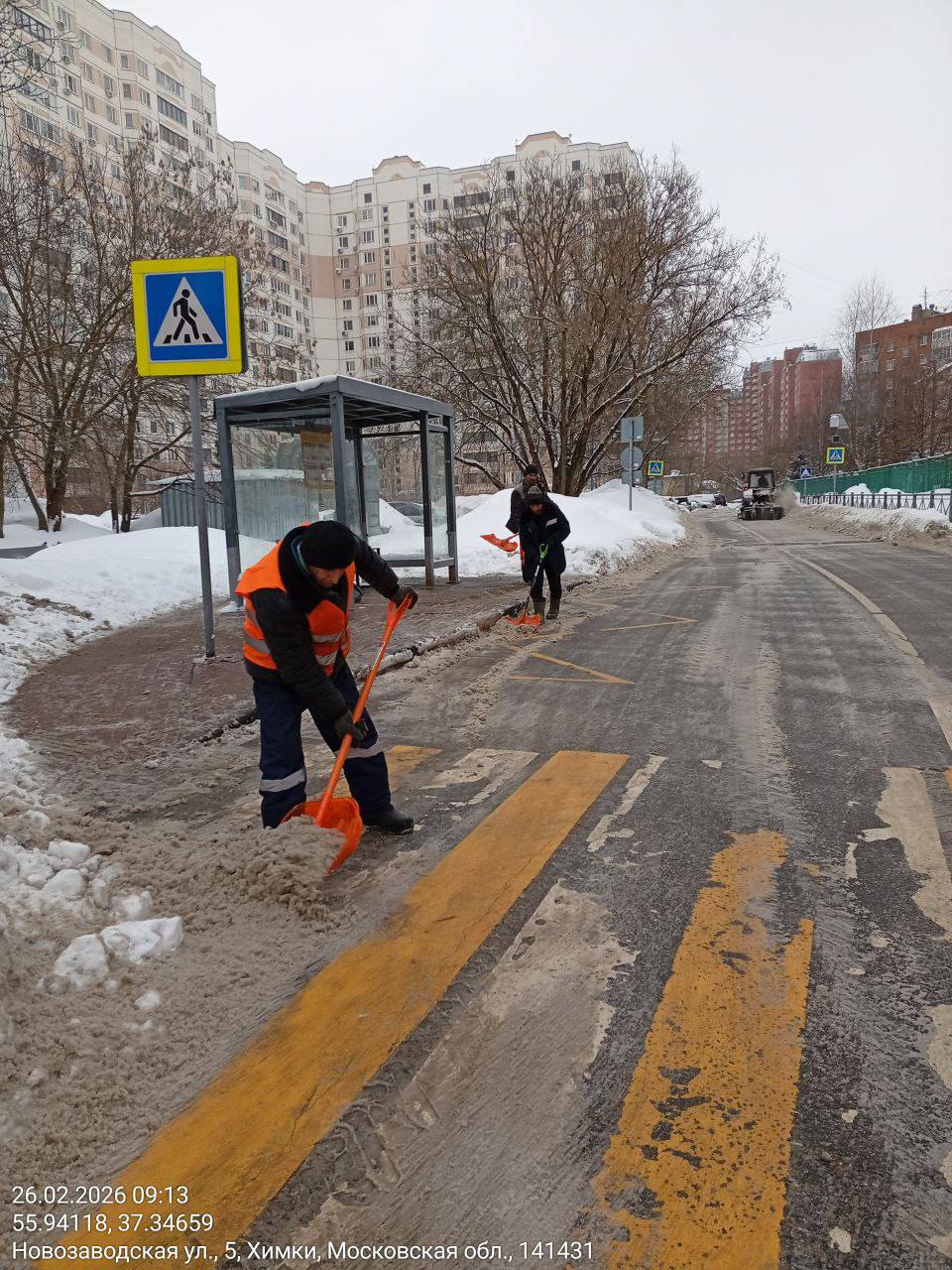 Улицы Подрезково расчищают от снега Улицы Подрезково расчищают от снега