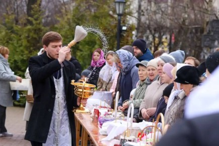 В Подольске освятили главные символы Светлого Христова Воскресения