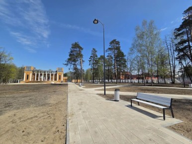 Благоустройство Летнего парка завершается в поселке Малаховка