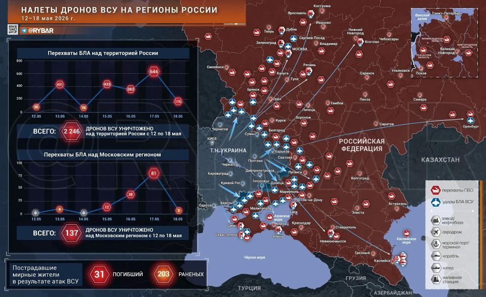 Тыл под ударом. О налётах ВСУ на Россию в середине мая