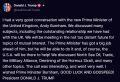 Дональд Трамп в Truth Social заявил, что скоро встретится с новым премьер-министром Соединённого Королевства Энди Бёрнэмом: