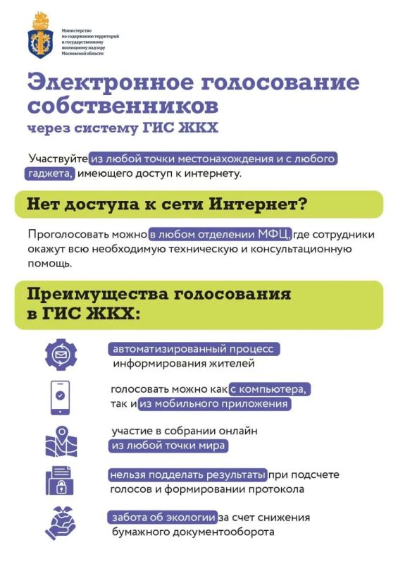 Электронное голосование собственников через систему ГИС ЖКХ
