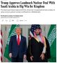 Трамп одобрил соглашение с Саудовской Аравией по развитию ядерной инфраструктуры