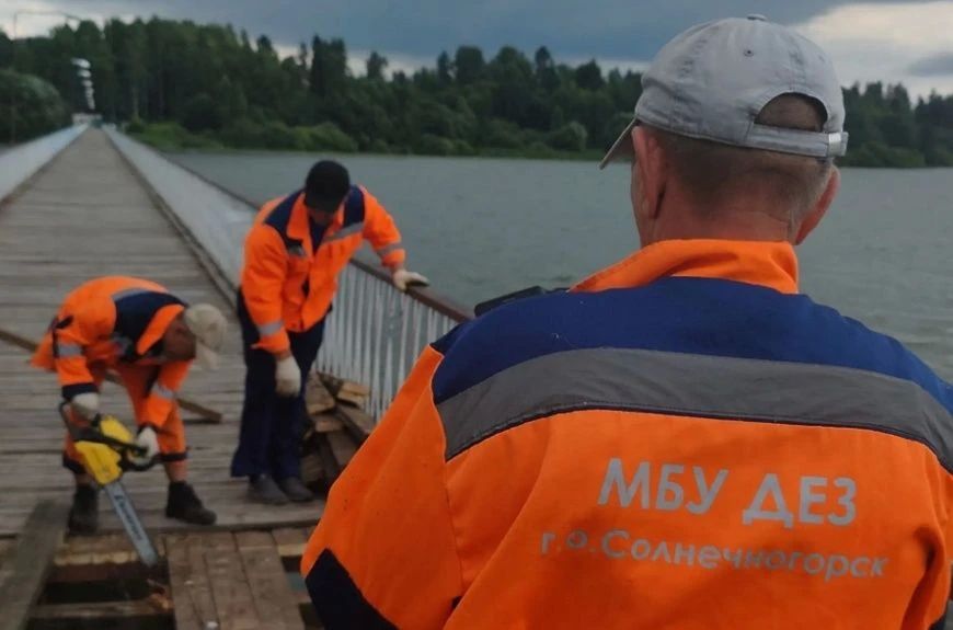 В Солнечногорске продолжается ремонт Тимоновского моста
