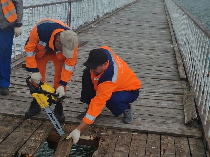 В Солнечногорске продолжается ремонт Тимоновского моста В Солнечногорске продолжается ремонт Тимоновского моста