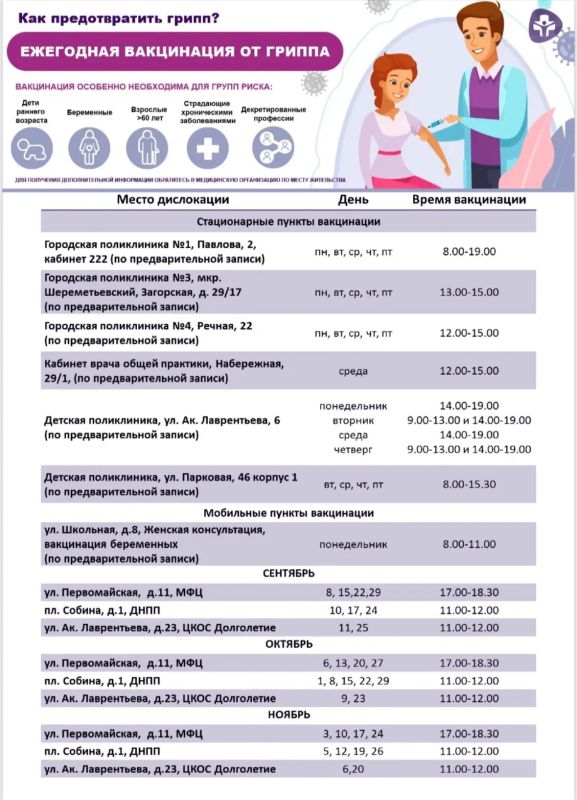 В Долгопрудном стартовала вакцинация от гриппа
